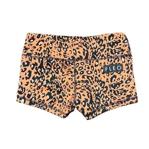 EEUC Fleo Tangerine Leopard Shorts (Original) Small Orange Booty Short